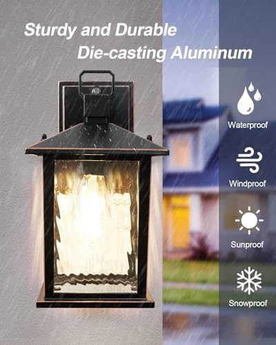 Dusk to Dawn Porch Light, Oil-Rubbed Bronze Outdoor Light Fixture