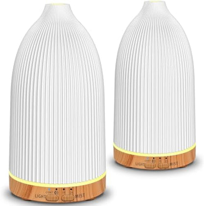 URPOWER 2PCS 150mL Essential Oil Diffusers for Home Aromatherapy Diffuser