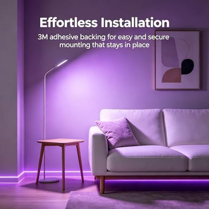 JOYLIT 24V COB LED Strip 16.4FT RGB+4000K 784 LEDs/M Dotless for DIY