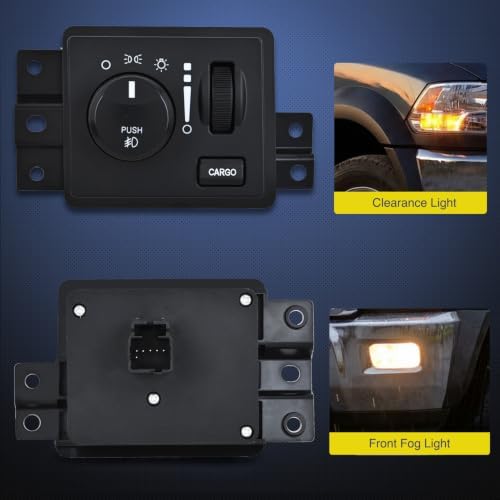 Nilight Headlight Dimmer Switch for 2006-2009 Dodge Ram 1500 2500 3500