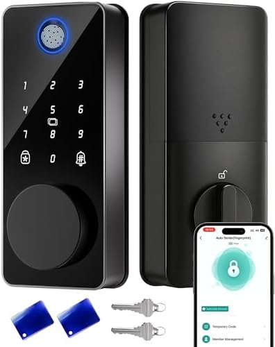 Keyless Entry Door Lock, Fingerprint Smart Deadbolt Lock