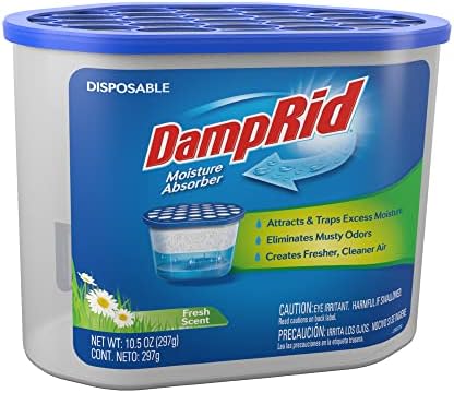DampRid Fresh Scent Disposable Moisture Absorber, 10.5 oz., 3 Pack - Attracts & Traps Excess Moisture, Eliminates Musty Odors, Creates Fresher, Cleaner Air, White