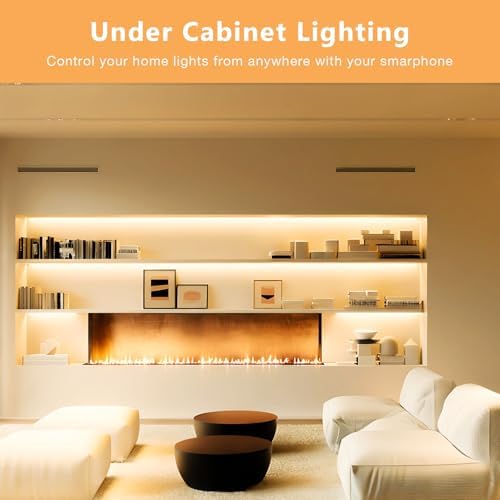 DAYBETTER Under Cabinet Lighting Kit,8 PCS White LED Strip Lights with APP