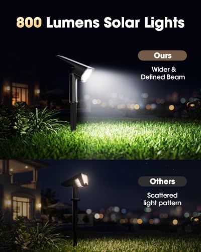 AloftSun Solar Spot Lights Outdoor , Solar Lights Outdoor Waterproof