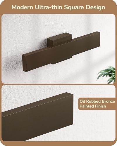 EDISHINE LED Outdoor Wall Lights, 15.7" Modern Outdoor Sconce, Oil Bronze