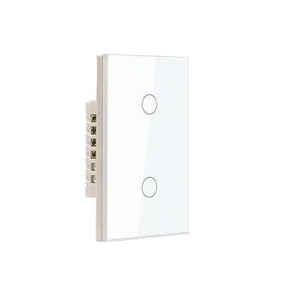 WiFi Smart Light Switch 4.65 X 2.83 X 1.34 Inches,2-Button,2.4GHz Wi-Fi Touch Switch,Neutral Wire Required,Work with Smart Life/Tuya App and Alexa,White
