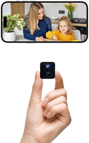 javiscam Mini Camera, 4K HD Nanny Cam for Home with Longer Battery Life, Motion Detection, App Control, Cloud & SD Storage, Wireless Camera for Pet/Baby/Nanny Surveillance