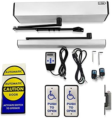 Olideauto Electronic Automatic Swing Door Opener System with Wired Narrow Handicap Push Buttons Olide-515 and 550lbs Fail Safety Electric Strike