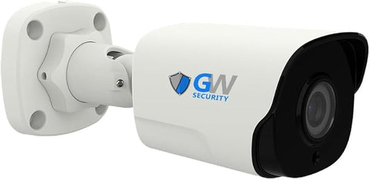 GW Security 6K 12MP TAA & NDAA Compliant Smart AI PoE IP Microhone Bullet Security Camera (GW1263701M)
