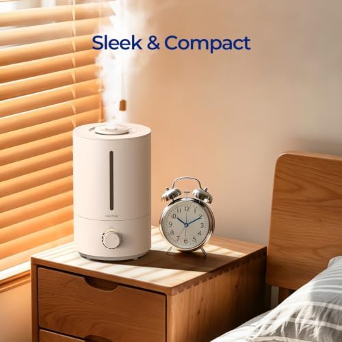 raydrop Cool Mist Humidifiers for Home Babies, 3.0 L Quiet and Top Fill Ultrasonic Humidifier for Bedroom, Auto Shut Off