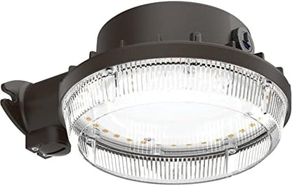 Lithonia Lighting BarnGuard LED Barn Light, Dusk to Dawn Outdoor Lighting, 4000K Cool White, Wall or Pole Mountable Yard Light Fixture, 120V, Aluminum, Dark Bronze