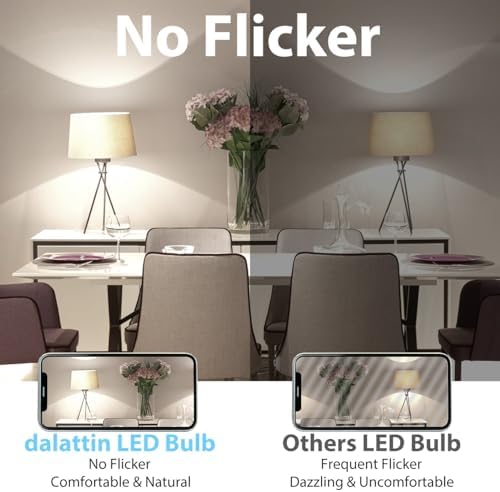 dalattin 24 Pack LED Bulbs Natural White 4000K, 60 Watt Equivalent A19 Standard Bulbs, E26 Base, 800 LM, Efficient 9W Energy Saving, Non-Dimmable, 80+ CRI, 120V, UL Listed, for Living Room, Office