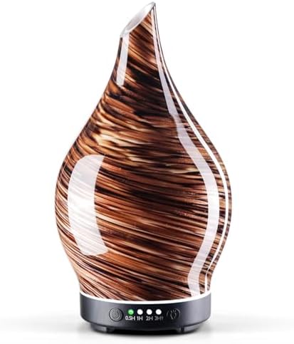 Porseme Essential Oil Diffuser 150ml Handmade Glass Diffuser 6H Runtime