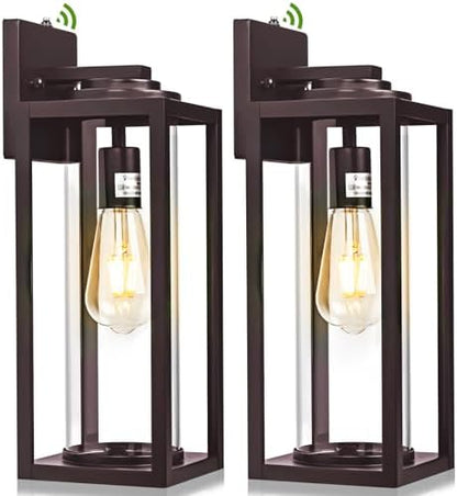 FILIYANO Large Dusk to Dawn Outdoor Wall Lights, Oil Rubbed Bronze, 2 Pack