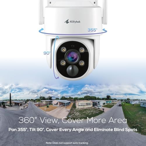 Kittyhok Solar Wireless Security Camera System, 2K PTZ ColorPura Camera