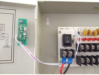 EVERTECH 8 Channel 9 Port Power Box Security Camera 12V DC 5A Ampere CCTV DVR Power Supply Switch Box Key Locked