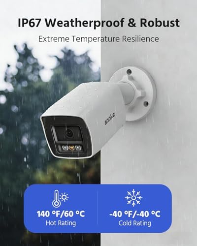ANNKE 5MP/3K Two-Way Audio Analog Add-on Security Camera Outdoor, White