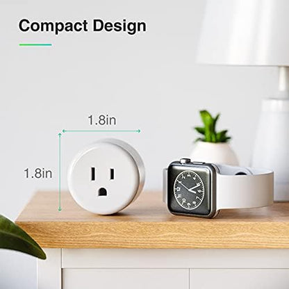 Smart Plug, WiFi Outlet Socket Compatible with Alexa Google Home, No Hub Required Surge Protection Plug, ETL Certified FCC Listed 120V 10A 2.4 GHz Wi-Fi Smart Outlet with Timer, 4 Pack