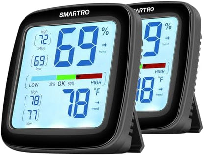 SMARTRO SC42 Professional Digital Hygrometer Indoor Thermometer 2 Pieces