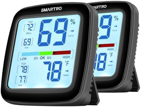 SMARTRO SC42 Professional Digital Hygrometer Indoor Thermometer 2 Pieces