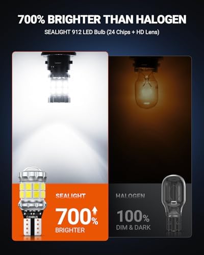 SEALIGHT 2026 Latest 921 LED Bulb, 700% Super Bright 912 T15 Led Reverse Light, Canbus Error Free 906 904 916 W16W LED Bulbs, 6500K White, Non-polarity, Automotive Back Up Light Assemblies, 2PCS
