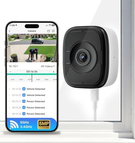 LongPlus 5MP 3K Safeview Window Security Camera WiFi 6 Window Camera