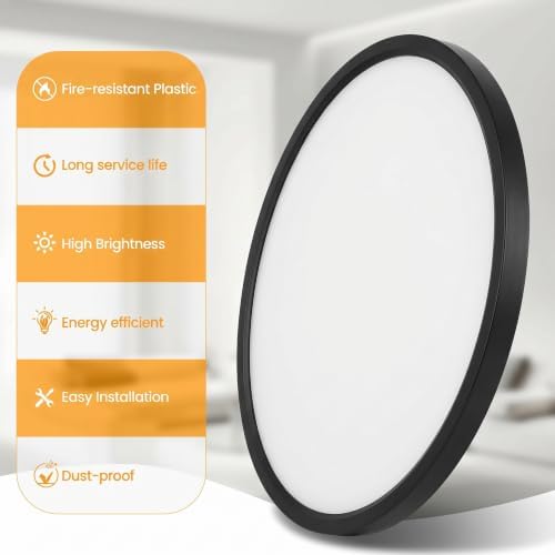 TALOYA 8 Pack 10" LED Ceiling Light Fixture,20W 5CCT Flush Mount,Black