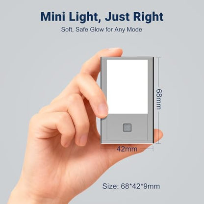 V4light Rechargeable Motion Sensor Night Light, 4-Pack Grey, 3000K