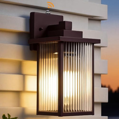 13" Bronze Dusk to Dawn Outdoor Light, Exterior Light Fixture