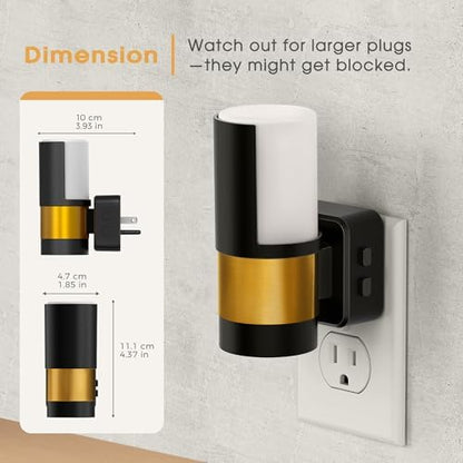 Briignite Night Lights Plug into Wall 2 Pack Dimmable 3CCT Night Light