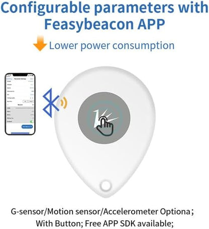 Feasycom FSC-BP108B Waterproof RSSI UUID URL UID TLM Eddystone BLE iBeacon 400m DA14531 Tracking Location Tag Smart Bluetooth Beacon with Replaceable Battery