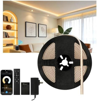 V4light Smart COB LED Strip Light 16.4ft 24V 2700K-6500K Tunable White