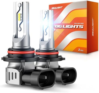SEALIGHT H10/9145 LED Fog Light Bulbs, 12000LM 6000K White-2 Pack, for SUV