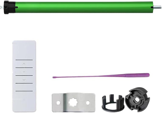 Motorized Roller Shade Motor 120V AC Tubular Motor with Remote, High Torque Heavy Duty Electric Blinds Drive, Precise Mechanical Limit Retrofit Kit (13 N.m for Φ50mm (2") Round Tube)