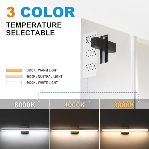 SineRise LED Modern Bathroom Vanity Light Bar (32-Inch, 3000K/4000K/6000K), Chrome Dimmable Modern Acrylic Bathroom Wall Lighting Fixtures Over Mirror