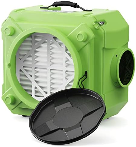 AlorAir CleanShield HEPA 550 - Heavy Duty Commercial Air Scrubber HEPA Filter System, 25' Power Cord with Lighted End and Roto-Molded Unbreakable Housing Air Cleaner, cETL Listed, Green (Pack of 8)