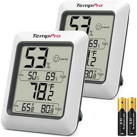 TempPro TempAir Digital Hygrometer Indoor Thermometer Room Thermometer