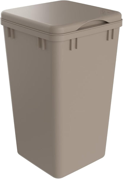 Rev-A-Shelf 27 Qt Under Sink Garbage Can Lid for Kitchen and Bathroom Cabinet, Replacement Plastic Trash Bin Lid Only, Champagne, RV-1024-LID-12-1-40