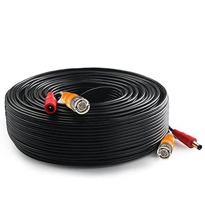 OOSSXX 65 Feet 2-in 1 Video Power Cable BNC Extension Wired All-in-One Cables for HD-Analogo Security Cameras DVR