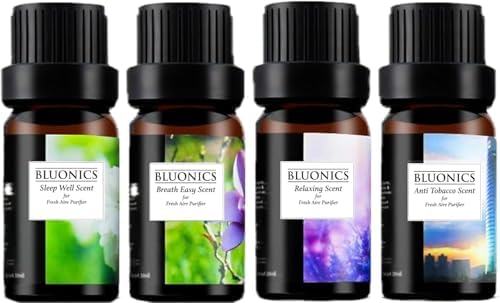 Bluonics Fresh Aire 3-Pack Water Air Washer, Water-Based Air Revitalizer & Room Freshener with 4 Fragrance Bottles, 7-Color LED Night Light and Relaxing White Noise