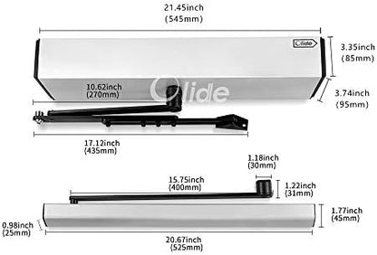 Olideauto Contactless Door Opener,Handicap Door Opener Contactless Sensor Open with 2PCS Wired Square 4.5'' Handicap Sensor Switches Olide-513N