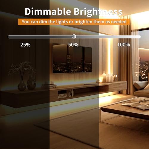 16.4ft COB LED Strip Lights 3000K Warm White Dimmable
