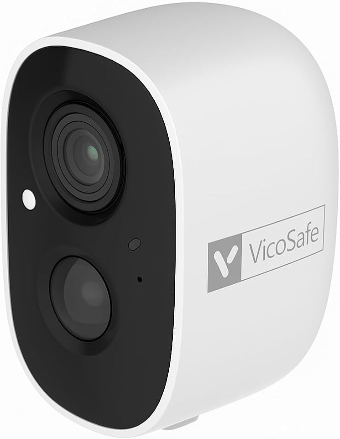 VicoHome CG6 Outdoor Security Camera Wireless, 2K Color Night Vision, AI Motion Detection, 2-Way Talk, Battery-Powered WiFi, IP65 Weatherproof, Spotlight Siren Alarm, Free Cloud/SD Storage