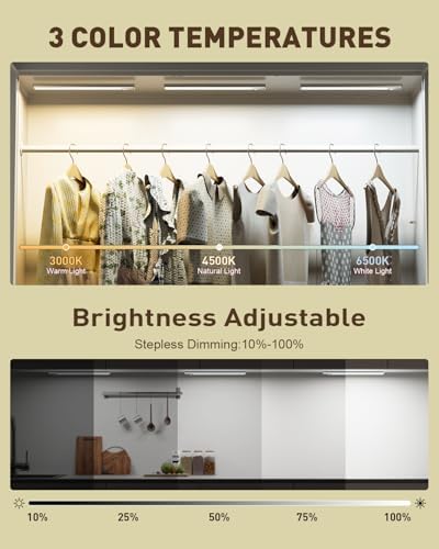 Under Cabinet Lighting, Rechargeable Motion Sensor Lights indoor, 5 Pack
