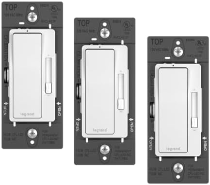 Legrand Radiant 450W LED Dimmer Light Switch 3-Way Rocker White 3-Pack