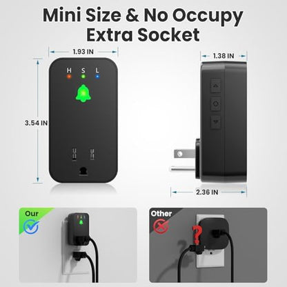 Power Failure Alarm WiFi, 2 Pack Smart Power Outage Alarm & App Notifications, Mini Size Freezer Alert & Loud 110dB & LED Indicator & Voltage Detection, Home Power Monitor for GFCI Trips, Sump Pump ﻿