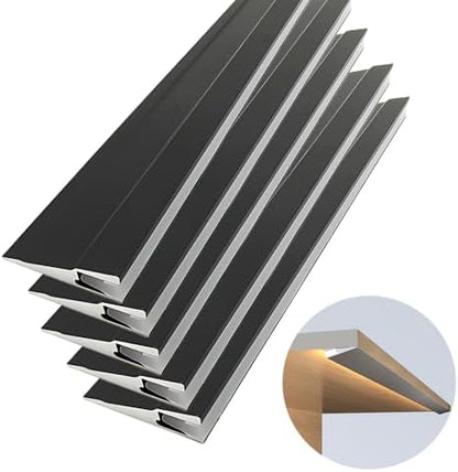 JARBIH Ultra-Thin Led Aluminum Channel, 45°Oblique Under Cabinet Beam Light
