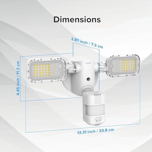 SANSI Brightest 10,000LM IP65 LED Outdoor Flood Light with Remote Control