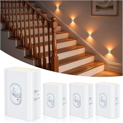 WILLED Motion Sensor Stair Lights Indoor,Rechargeable Magnetic Night Light