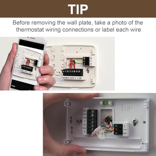 F61-2663 Wall Plate for Sensi Wi-Fi Programmable Thermostat, White Smart Thermostat Wall Plate Cover - 2 Pcs (Pack of 2)